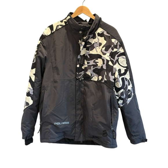 Pure Polaris Winter Jacket Size Large Gray White Black Free Ride - Picture 3 of 16